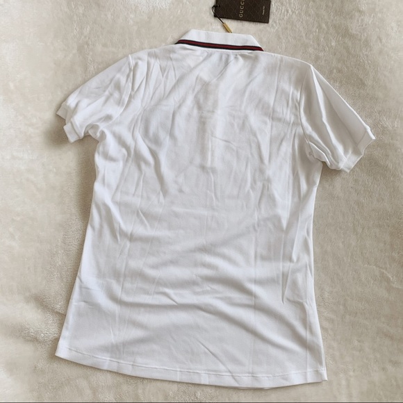 NWT Authentic Gucci Equastrain Crest Polo Shirt White S​ - Picture 7 of 8